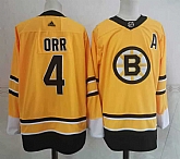 Boston Bruins 4 Bobby Orr Yellow Adidas 2020-21 Stitched Jersey,baseball caps,new era cap wholesale,wholesale hats